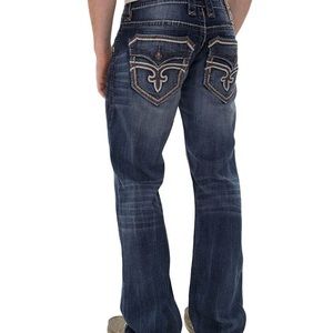 Rock Revival Dan Relaxed Straight Stretch Jean